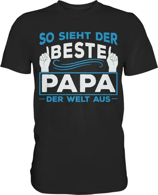 Produktbild von Beste Papa der Welt Vatertag Geschenk Vater T-Shirt – Black / XL