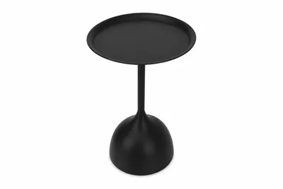 Produktbild von Runder Couchtisch Schwarz aus Metall  Moderner Beistelltisch