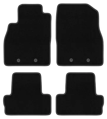 Produktbild von Velours-Fußmatten für Opel Ampera I 2012-2017 (Schrägheck) – 4-tlg, Schwarz, passgenau – Wielganizator BASIC