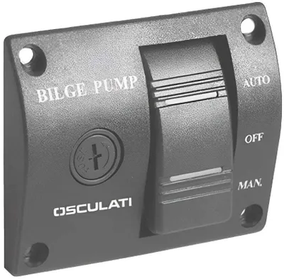 Obrázok produktu pre Osculati Universal Switch Panel for Bilge Pumps 12 / 24 V Lodný vypínač, prepínač