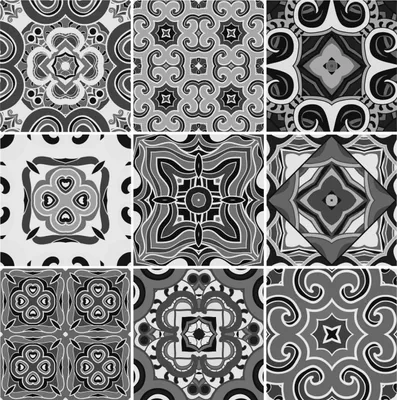 Obrázok produktu pre HUBDECO Patchwork nálepky na dlaždice 20 x 20 cm, sada 9 ks
