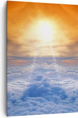 Produktbild von Bild auf Leinwand - Leinwandbild - Einteilig - Himmel Wolken Sonnenstrahlen - 70x100cm - Wand Bild - Wanddeko - Wandbilder - Leinwanddruck - Wanddekoration - Leinwand bilder - Wandbild - PA70x100-0343