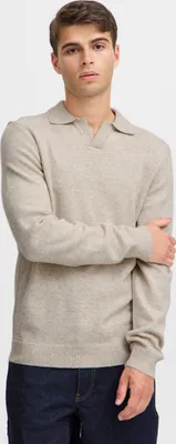 Produktbild von Casual Friday CFKarl Herren Strickpullover Feinstrick Pullover mit Umlegekragen V-Ausschnitt Regular fit