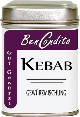 Produktbild von Kebab oder Döner Gewürz - 80g Dose