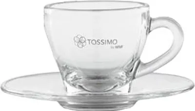 Immagine prodotto di Tassimo by WMF Espresso-Glastasse mit Untertasse, Tasse, Becher, Glas, Transparent, 80 ml