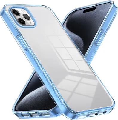 Produktbild von Hülle für iPhone 11 Pro Max Rutschfest Kristallklare Stoßfeste TPU Bumper Handyhülle Blau