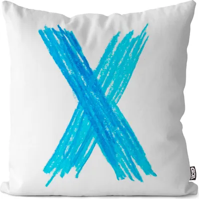 Produktbild von VOID X Buchstabe Namen Buntstift Kissenbezug Kissenhülle Sofakissen Kissen Deko Outdoor-Kissen Dekokissen