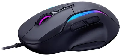 Produktbild von Turtle Beach Kone II – Ergonomische RGB-Gaming-Maus, 26K DPI Optischer Sensor, optische Schalter mit 100 Mio. Klick-Lebensdauer, 23 programmierbare Funktionen, 4D-Scroll-Rad, Schwarz, Rechts, Optisch, USB Typ-A, 26000 DPI, Schwarz