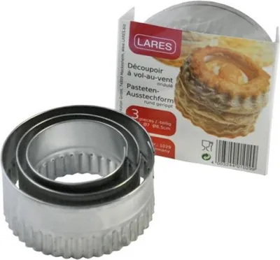 Produktbild von LARES Ausstecher Pasteten, Rund, 3er Set - versch. Größen, Backzubehör