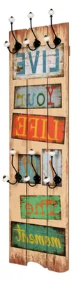 Produktbild von Wandgarderobe mit 6 Haken 120 x 40 cm