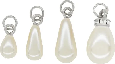 Produktbild von Tropfen-Charm, 4 Stück Silber