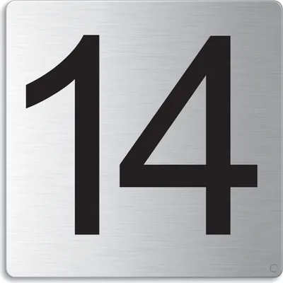 Produktbild von Türnummer I Zimmernummer I EdeIstahI TürschiId "14" I 85x85 mm I Nr.48314