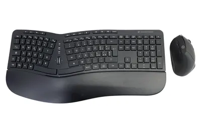 Produktbild von CONCEPTRONIC Wireless Keyboard+Mouse,ergo,Layout italien. sw