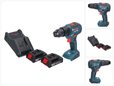 Image de Bosch GSB 18V-55 Professional Perceuse-visseuse à percussion sans fil 18 V 55 Nm Brushless + 2x batterie 2,0 Ah + chargeur