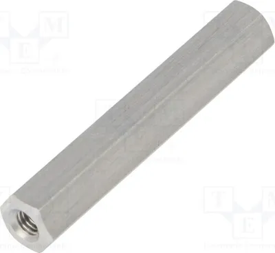 Obrázek produktu pro 10 kusů distančních vložek s závitem, vnitřní průměr 35 mm, závit M3, šestihran 135x35 mm, distanční prvky