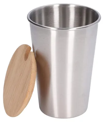 Immagine prodotto di Bicchiere da birra da 500 ml con coperchio – Adatto per bevande calde e fredde
