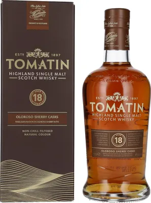 Image de Tomatin 18 ans Oloroso Sherry Cask Highland Single Malt Scotch Whisky | 46 % vol | 0,7 l