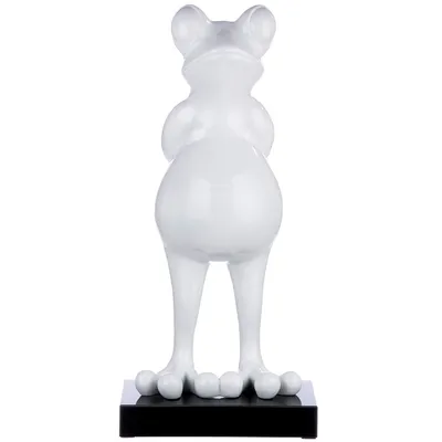 Produktbild von Casablanca by Gilde Dekofigur Skulptur Frosch Frog weiß metallic H. 65,5 cm,52420