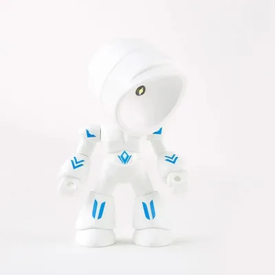 Produktbild von Mini-LED-Tischlampe im niedlichen Cartoon-Design, faltbar, dimmbar, Warmlicht – Weiß