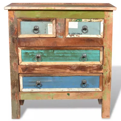 Immagine prodotto di vidaXL Cassettiera a 4 cassetti in legno vecchio