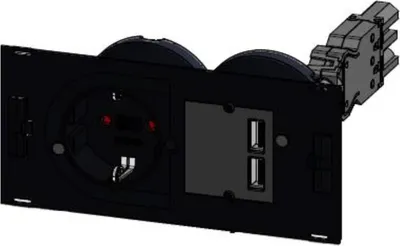 Immagine prodotto di BACHMANN DUE Set 1xDUE CEE7/7+USB