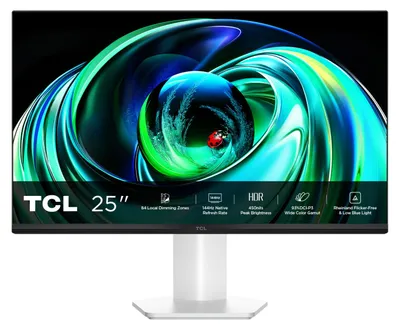 Image de TCL 25G54 écran plat de PC 63,5 cm (25") 1920 x 1080 pixels Full HD QLED Blanc