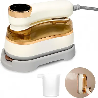 Produktbild von Dampfglätter, 1400W Tragbarer Reise Bügeln mit 180 ml Wassertank, 2-in-1 Handheld Dampfbügeleisen, 3 Dampfstufen für Reise und Zuhause, Weiß