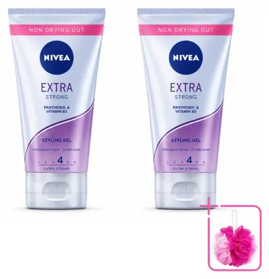 Imagen del producto de 2 unidades de gel moldeador NIVEA Extra Fuerte - 150 ml - Paquete económico