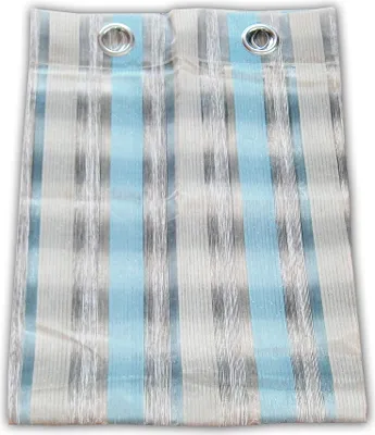 Produktbild von VORHANG 140x260cm mit 6 Ösen Gardine Store Dekoschal Ösenschal Vorhänge (Streifen, Grau)
