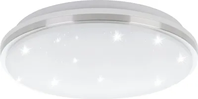 Obrázok produktu pre EGLO LED stropné svietidlo Marunella-S, Ø 34 cm, kryštálové stropné svietidlo, stropné kuchynské svietidlo, svietidlo s hviezdnou oblohou v bielej farbe a matnom nikli, neutrálna biela farba