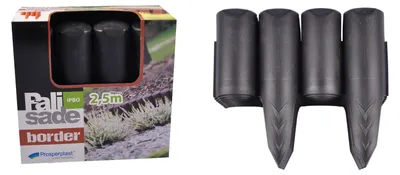 Produktbild von Beetumrandung anthrazit Palisade 2,5m Beeteinfassung Rasenkante Baumumrandung