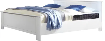 Produktbild von Bett Chalet Holzbett Futonbett Bettgestell weiß Liegefläche wählbar