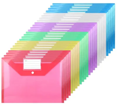 Produktbild von Solidchoice – Set aus 24 A4-Ordnern aus Kunststoff mit Etikettenfach