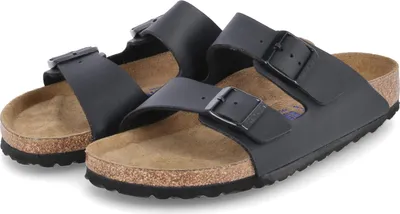 Obrázok produktu pre Birkenstock Arizona pánske čierne šľapky – úzky strih