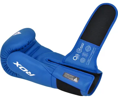 Zdjęcie produktu dla Rękawice bokserskie RDX IBA do zawodów amatorskich, niebieskie