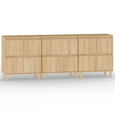 Produktbild von Sideboards 3 Stk. Sonoma-Eiche 60x35x70 cm Holzwerkstoff