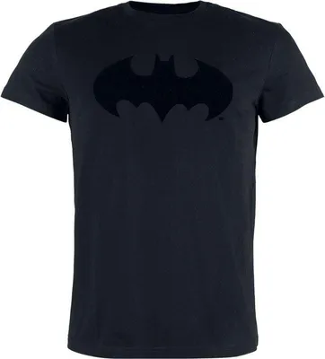 Produktbild von Batman T-Shirt Herren Batman - Logo- Flock Print schwarz L