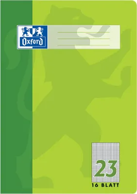 Produktbild von Oxford Schulheft DIN A4 Lineatur 23 / rautiert 16 Blatt