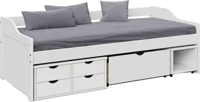 Produktbild von Kondela Einzelbett aus Holz mit Stauraum Maxi New 90 – weiß
