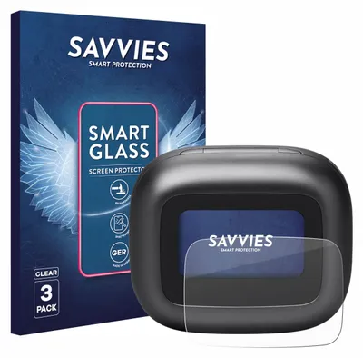 Produktbild von 3x Savvies Schutzglas Folie für JBL Live Beam 3 9H Panzer Schutzfolie Glas Displayschutz klar transparent