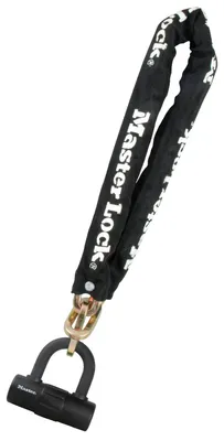 Zdjęcie produktu dla MASTER LOCK 8234EURDPRO, Blokada łańcucha, Czarny, Stal, Stal, Nylon, Winyl, Stal