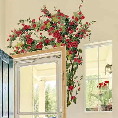 Produktbild von Wandsticker – Große rosa Blume – Wanddekoration für Wohnzimmer – Wanddekoration für Schlafzimmer – Wanddekoration für Kinderzimmer – Einfach anzubringen – 100% umweltfreundliches Vinyl