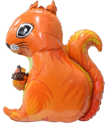 Produktbild von Folienballon Tier Ballon Eichhörnchen 73x64 cm – Herbst Geburtstag Deko Party