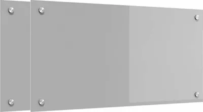 Obrázok produktu pre vidaXL Kuchynský splashback 2 ks Svetlo šedá 80 x 40 cm Tvrdené sklo