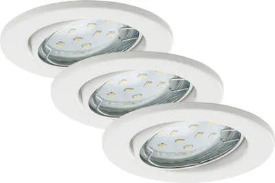 Zdjęcie produktu dla Zestaw lamp LED do wbudowania IP23 3-częściowy 3x3W 3x250 lm 3000 K biały Ø 8,6/6,8 cm 230V