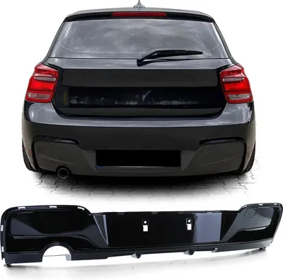 Produktbild von Heckdiffusor Diffusor Heck Stoßstange Schwarz Glanz für BMW 1er F20 F21