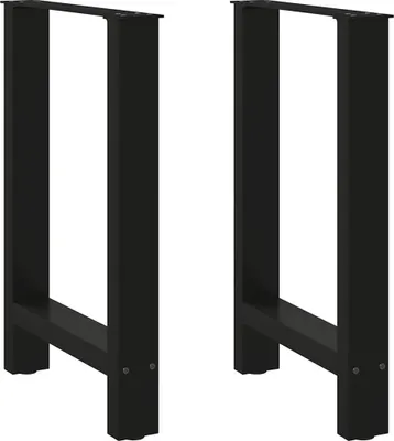 Obrázek produktu pro Nohy k jídelnímu stolu černé 2 ks 60 x (72-73) cm ocelové
