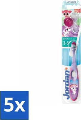 Obrázok produktu pre Zubná kefka Jordan Step 2 (3-5 rokov) - hodnotné balenie - 5 kusov