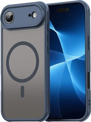Produktbild von iPhone Air Hülle - Coverup Mattes Transparentes Back Cover mit Kameraschutz - MagSafe Compatible - Blau