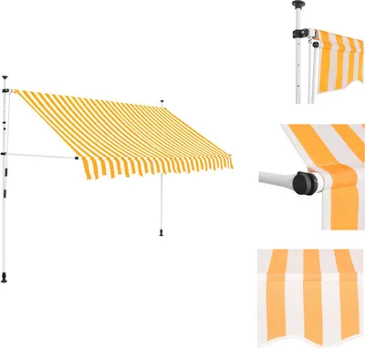 Obrázek produktu pro vidaXL Ručně stahovací markýza 300 cm oranžovo-bíle pruhovaná - Markýzy